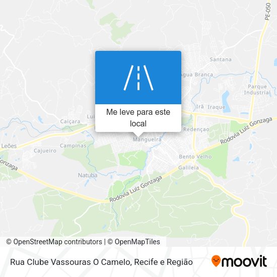 Rua Clube Vassouras O Camelo mapa