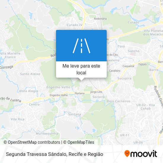 Segunda Travessa Sândalo mapa