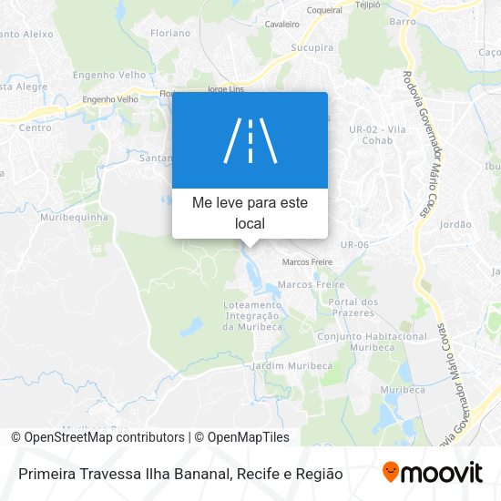 Primeira Travessa Ilha Bananal mapa
