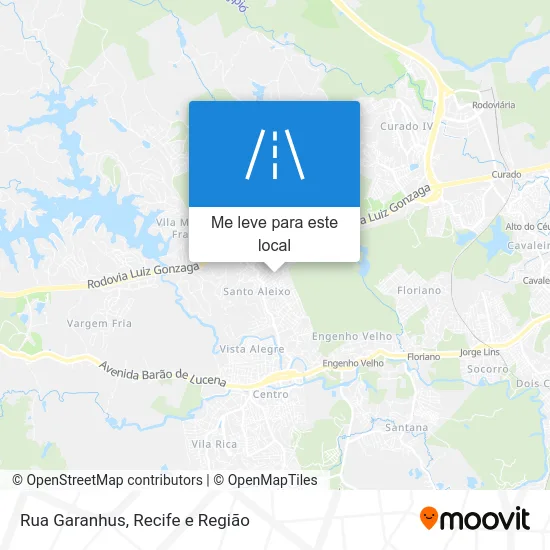 Rua Garanhus mapa
