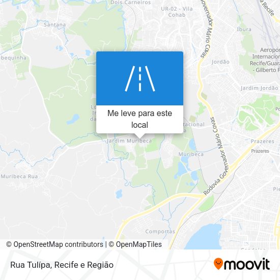 Rua Tulípa mapa