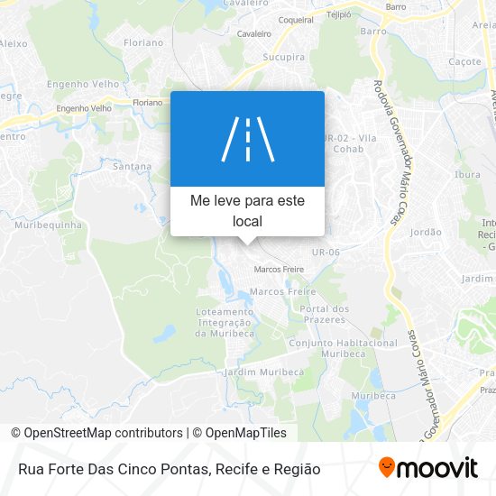 Rua Forte Das Cinco Pontas mapa