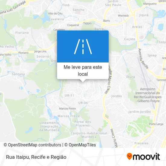 Rua Itaipu mapa