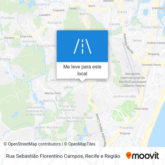 Rua Sebastião Florentino Campos mapa