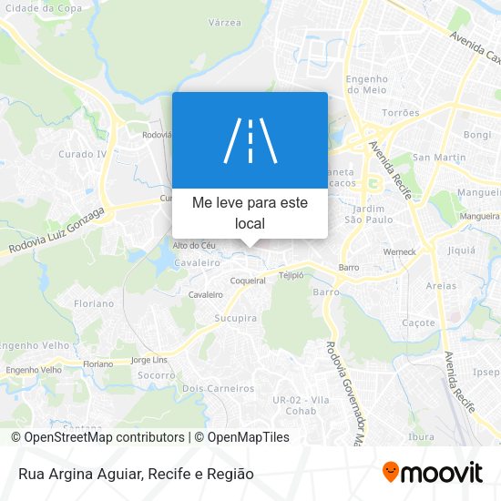 Rua Argina Aguiar mapa