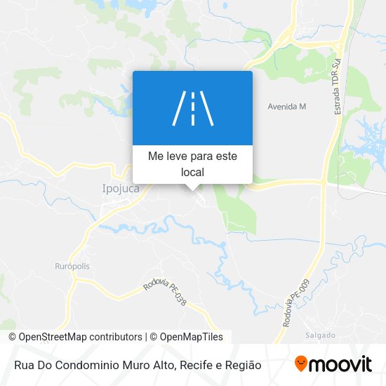 Rua Do Condominio Muro Alto mapa