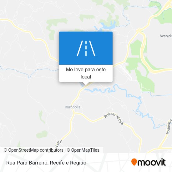 Rua Para Barreiro mapa