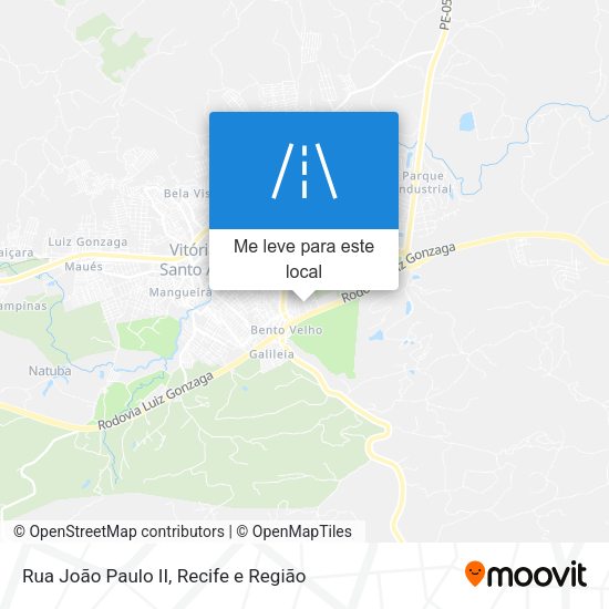 Rua João  Paulo II mapa