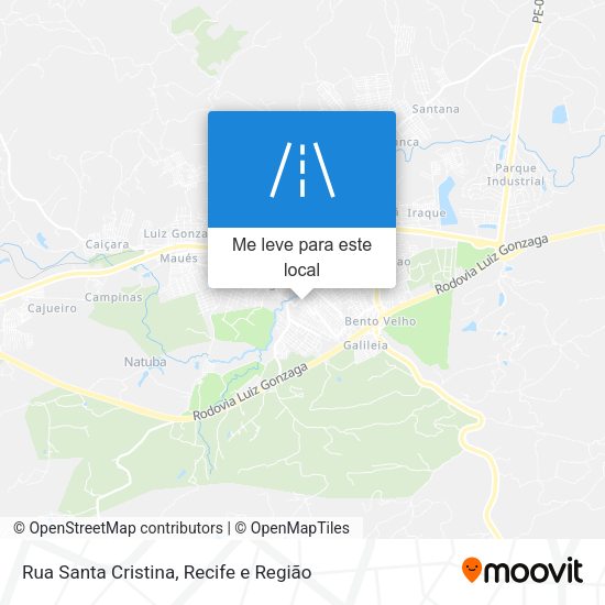 Rua Santa Cristina mapa