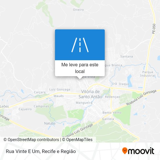 Rua Vinte E Um mapa