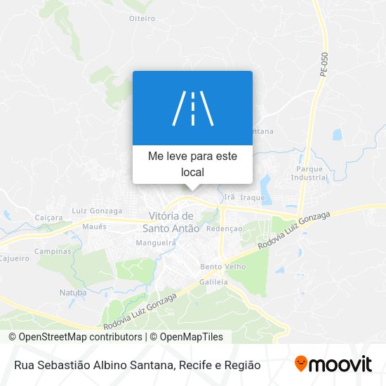 Rua Sebastião Albino Santana mapa