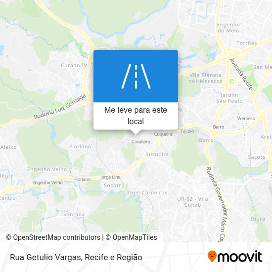 Rua Getulio Vargas mapa