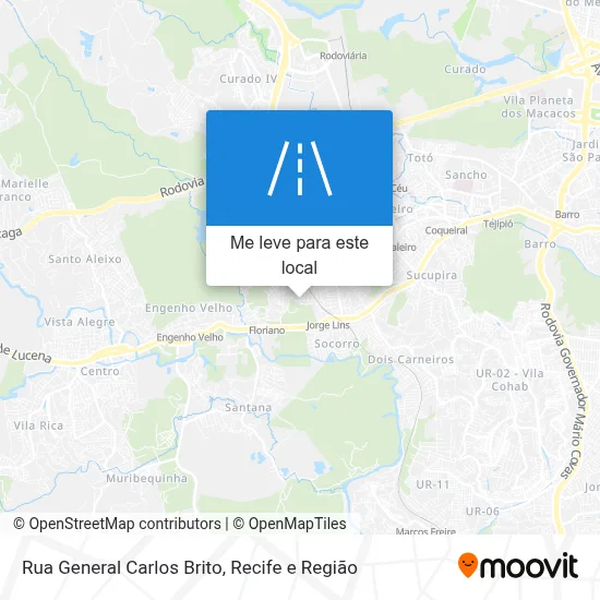 Rua General Carlos Brito mapa