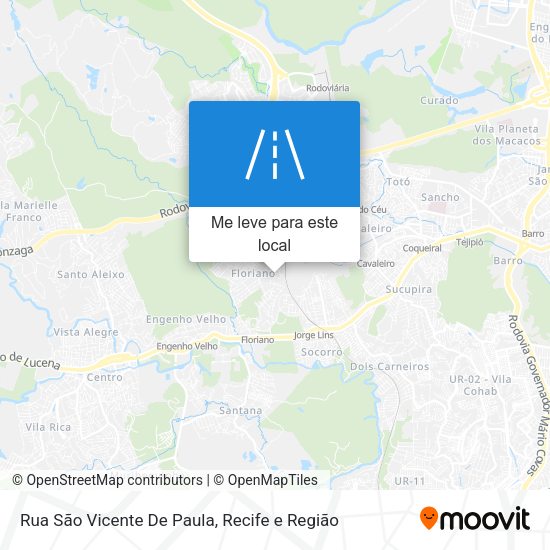 Rua São Vicente De Paula mapa
