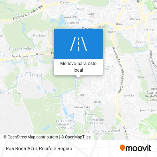 Rua Rosa Azul mapa