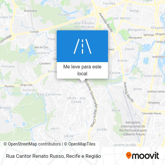 Rua Cantor Renato Russo mapa