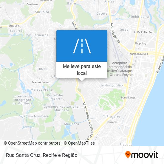 Rua Santa Cruz mapa
