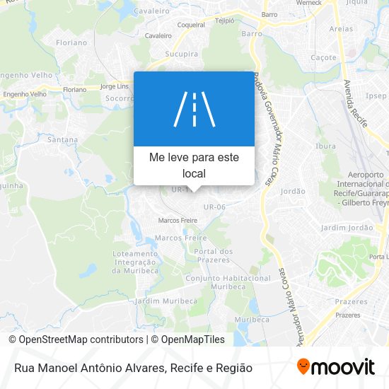 Rua Manoel Antônio Alvares mapa