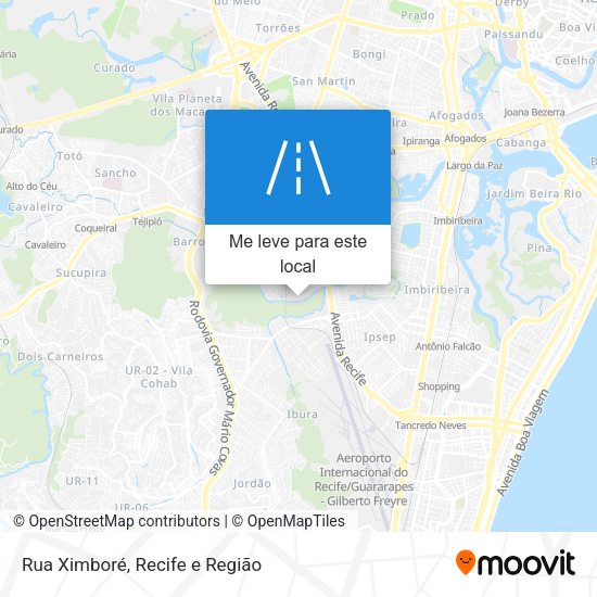 Rua Ximboré mapa