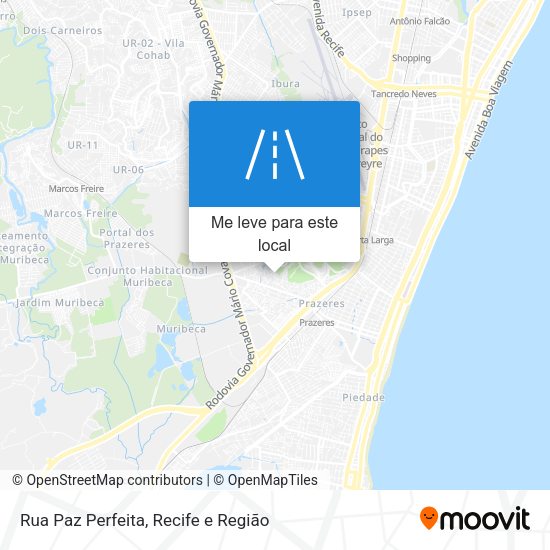 Rua Paz Perfeita mapa