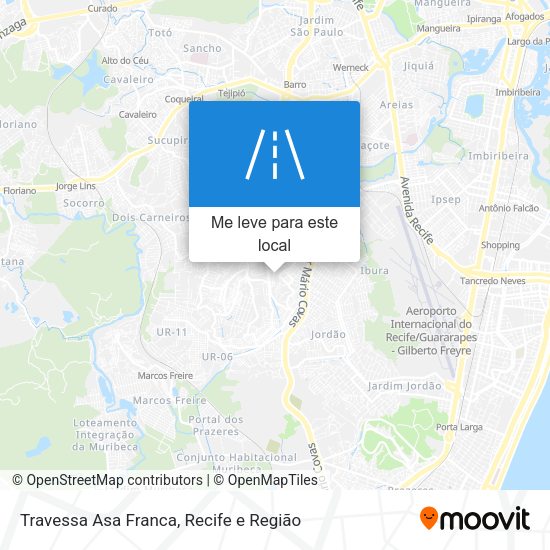 Travessa Asa Franca mapa