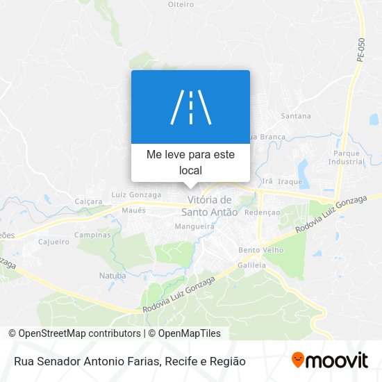 Rua Senador Antonio Farias mapa