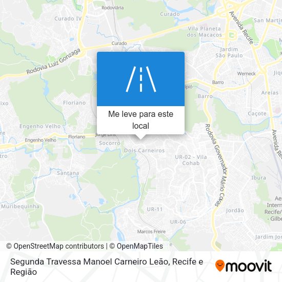 Segunda Travessa Manoel Carneiro Leão mapa