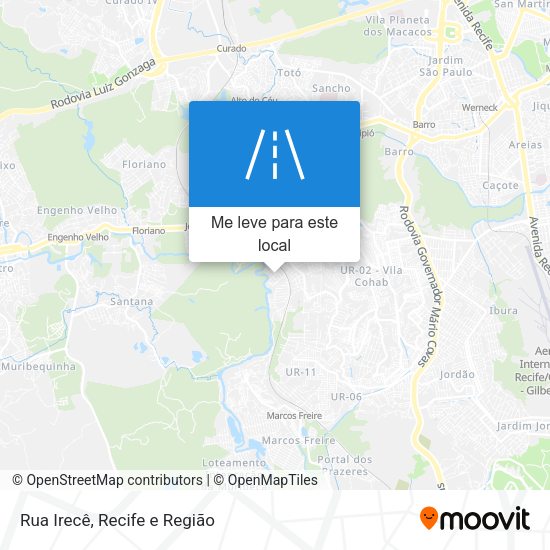 Rua Irecê mapa
