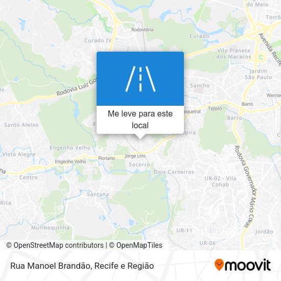 Rua Manoel Brandão mapa