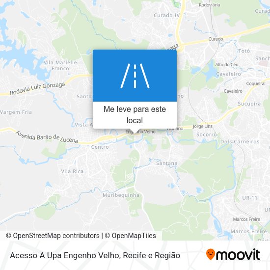 Acesso A Upa Engenho Velho mapa