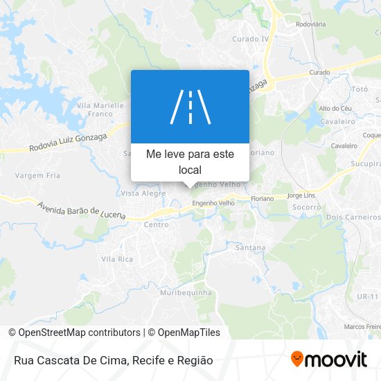 Rua Cascata De Cima mapa