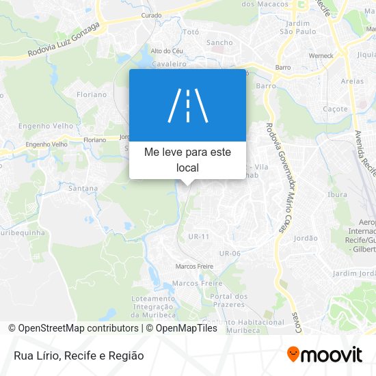 Rua Lírio mapa