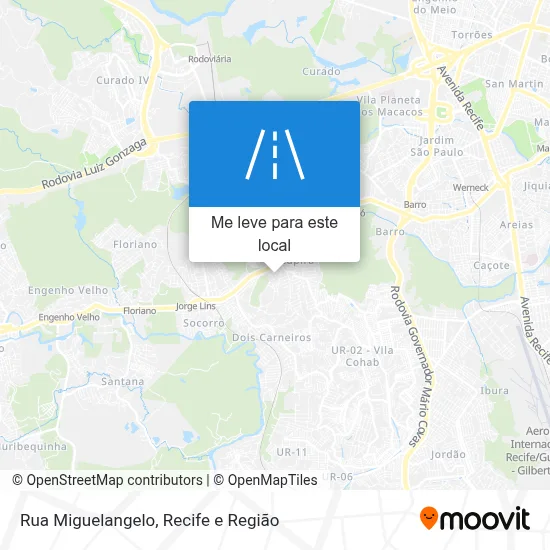 Rua Miguelangelo mapa