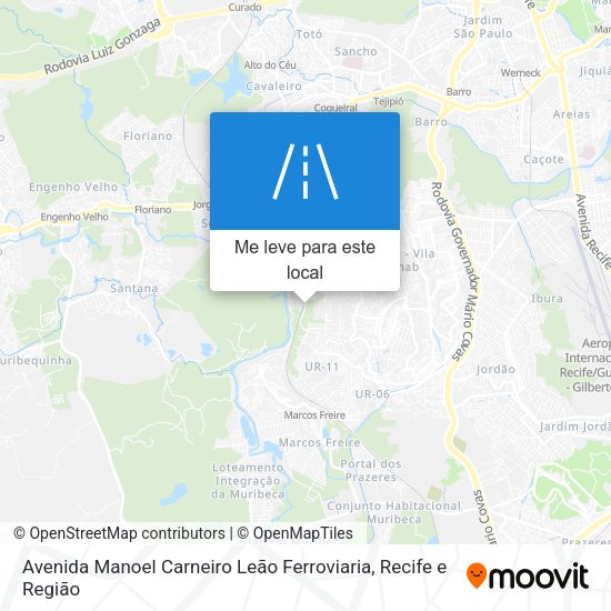 Avenida Manoel Carneiro Leão Ferroviaria mapa