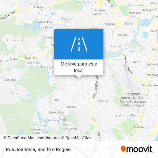 Rua Joanésia mapa
