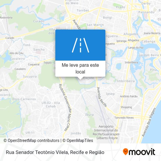 Rua Senador Teotônio Vilela mapa