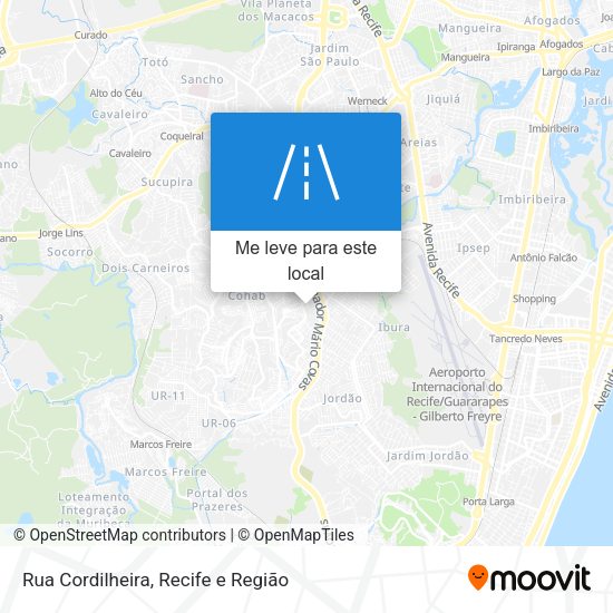 Rua Cordilheira mapa