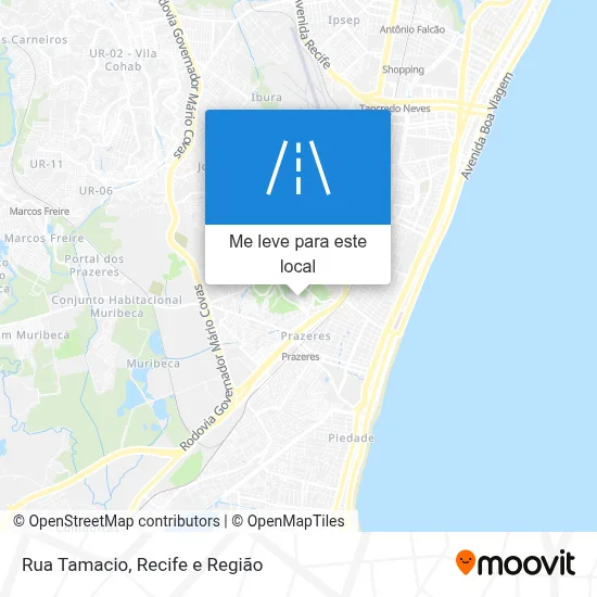 Rua Tamacio mapa