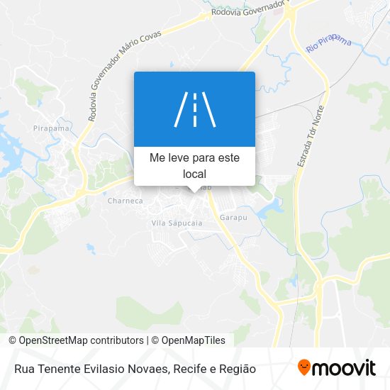 Rua Tenente Evilasio Novaes mapa