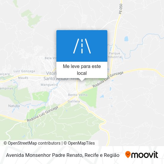 Avenida Monsenhor Padre Renato mapa