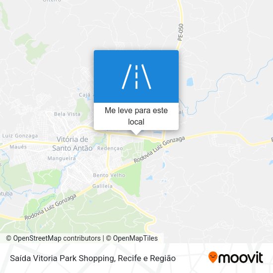 Saída Vitoria Park Shopping mapa