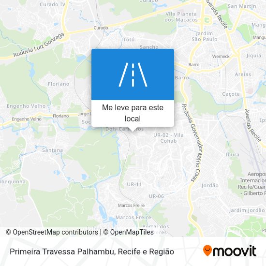 Primeira Travessa Palhambu mapa