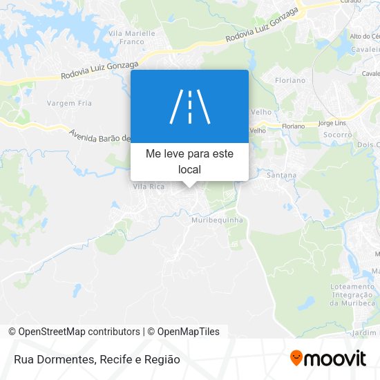 Rua Dormentes mapa
