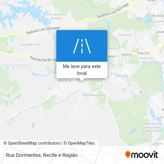 Rua Dormentes mapa