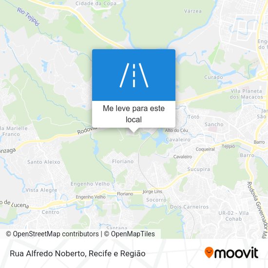 Rua Alfredo Noberto mapa