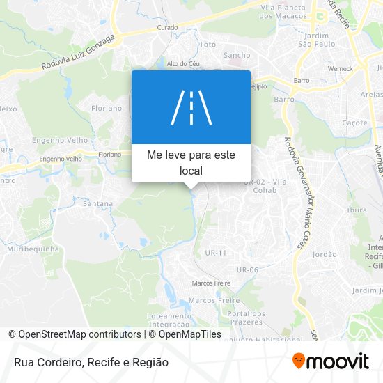 Rua Cordeiro mapa