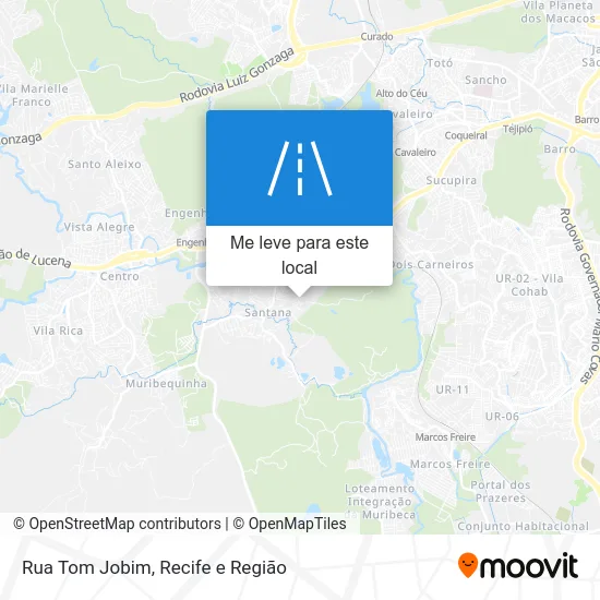 Rua Tom Jobim mapa