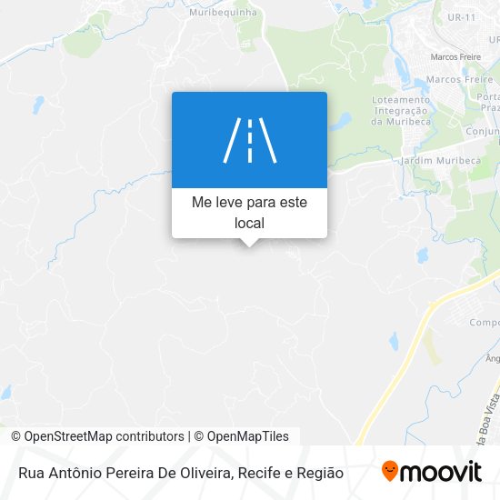 Rua Antônio Pereira De Oliveira mapa