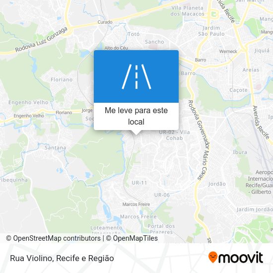 Rua Violino mapa