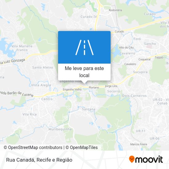 Rua Canadá mapa
